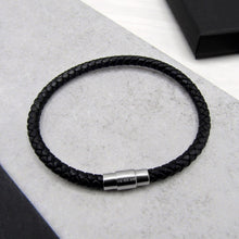 Load image into Gallery viewer, Men's Personalised Special Date Single or Double Leather Bracelet - PARKER&CO