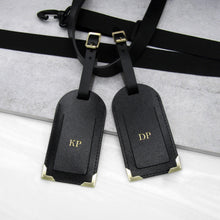 Load image into Gallery viewer, Couples Handmade Personalised Leather Luggage Tag Set - PARKER&CO