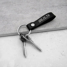 Load image into Gallery viewer, Handmade Personalised Loop Leather Keyring - PARKER&CO