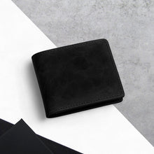 Load image into Gallery viewer, Men's RFID Full Grain Oiled Leather Bifold Wallet