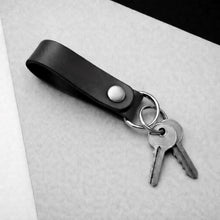 Load image into Gallery viewer, Handmade Thick Leather Belt Loop Keyring