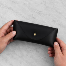 Load image into Gallery viewer, Handmade Personalised Leather Arched Hard Glasses Case