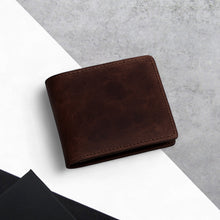 Load image into Gallery viewer, Men's RFID Full Grain Oiled Leather Bifold Wallet