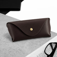 Load image into Gallery viewer, Handmade Brown Leather Arched Hard Glasses Case
