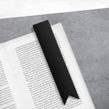 Load image into Gallery viewer, Handmade Thick Black Leather Bookmark