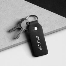 Load image into Gallery viewer, Handmade Personalised Initials Leather Fob Keyring