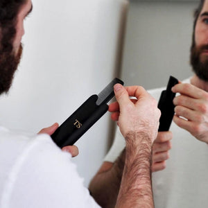 Handmade Personalised Special Date Leather Beard & Hair Comb Sheath
