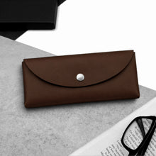 Load image into Gallery viewer, Handmade Rounded Leather Hard Glasses Case
