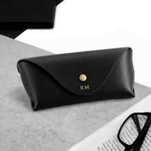 Load image into Gallery viewer, Handmade Personalised Leather Arched Hard Glasses Case