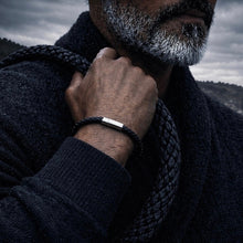 Load image into Gallery viewer, Men's Thick Woven Leather Bracelet