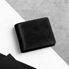 Load image into Gallery viewer, Men's RFID Full-Grain Oiled Leather Bifold Wallet
