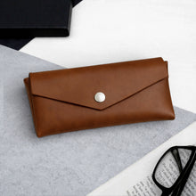 Load image into Gallery viewer, Handmade Pointed Leather Hard Glasses Case - Parker &amp; Co.