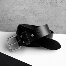 Load image into Gallery viewer, Handmade Personalised Men's Hidden Initial Leather Belt