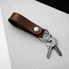Load image into Gallery viewer, Handmade Thick Leather Belt Loop Keyring