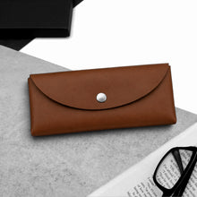 Load image into Gallery viewer, Handmade Rounded Leather Hard Glasses Case
