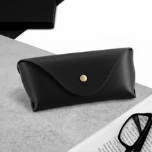Load image into Gallery viewer, Handmade Black Leather Arched Hard Glasses Case