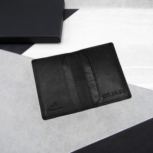 Personalised Special Date Leather Rfid Credit Card Holder Wallet