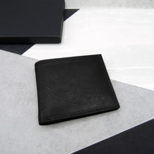 Load image into Gallery viewer, Handmade Personalised Special Date Men&#39;s Rfid Leather Billfold Wallet