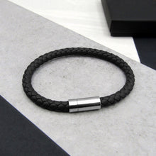 Load image into Gallery viewer, Men&#39;s Thick Woven Leather Bracelet - PARKER&amp;CO