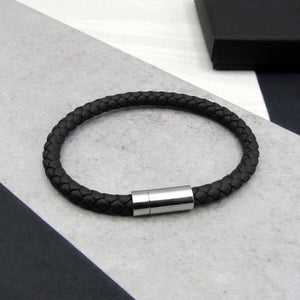 Men's Thick Woven Leather Bracelet - PARKER&CO