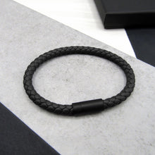 Load image into Gallery viewer, Men&#39;s Thick Woven Leather Bracelet - PARKER&amp;CO