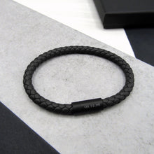 Load image into Gallery viewer, Men&#39;s Personalised Woven Leather Bracelet - PARKER&amp;CO