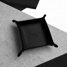 Load image into Gallery viewer, Handmade Personalised Leather Desk Tidy Valet Tray