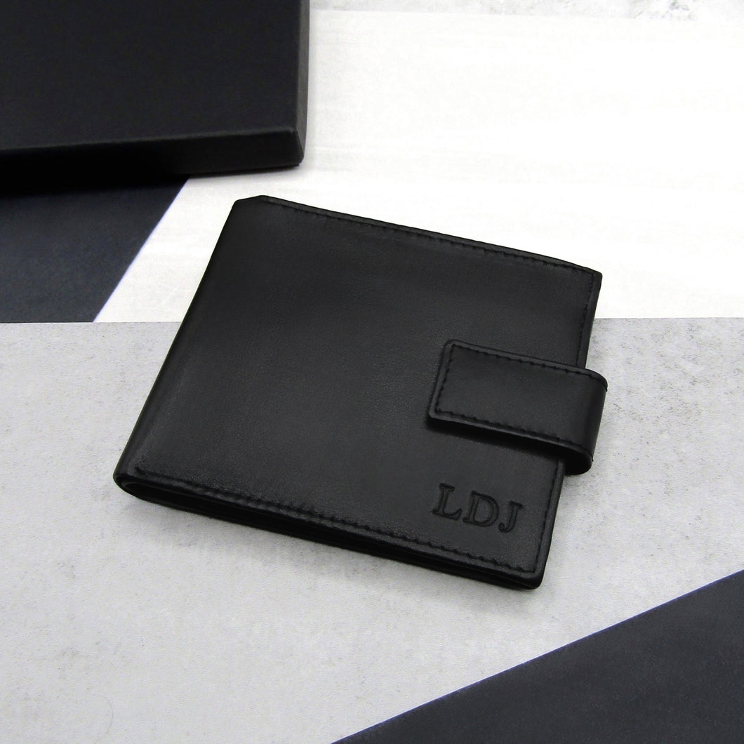 Personalised Men's RFID Leather Billfold Wallet