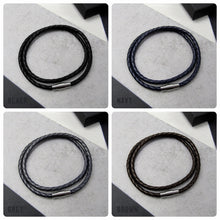 Load image into Gallery viewer, Men&#39;s Love Heart Single or Double Leather Bracelet - PARKER&amp;CO