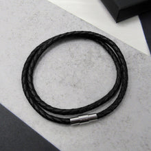 Load image into Gallery viewer, Men&#39;s Personalised Double Strand Leather Bracelet - PARKER&amp;CO