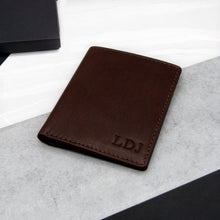 Load image into Gallery viewer, Personalised Men's RFID Leather Credit Card Holder