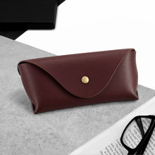 Load image into Gallery viewer, Handmade Mulberry Leather Arched Hard Glasses Case