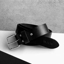 Load image into Gallery viewer, Handmade Personalised Special Date Men's Leather Belt