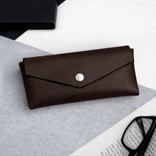 Load image into Gallery viewer, Handmade Pointed Leather Hard Glasses Case