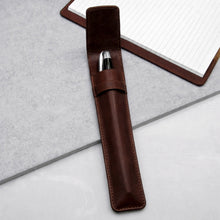 Load image into Gallery viewer, Personalised Leather Single Pen Holder