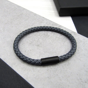 Men's Thick Woven Leather Bracelet - PARKER&CO