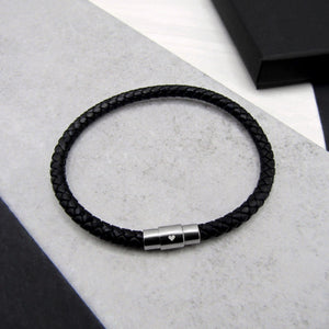 Men's Love Heart Single or Double Leather Bracelet - PARKER&CO