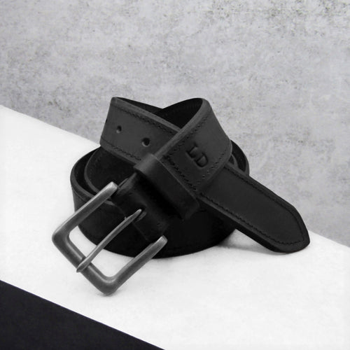 Personalised Hidden Initial Men's Thick Leather Belt - PARKER&CO