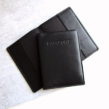 Load image into Gallery viewer, Personalised Leather RFID Passport Cover and Travel Document Holder - PARKER&amp;CO