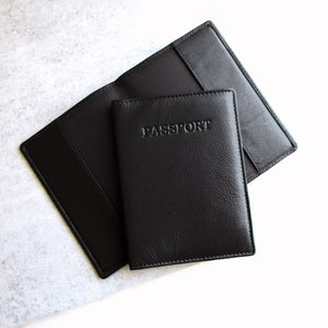 Personalised Leather RFID Passport Cover and Travel Document Holder - PARKER&CO