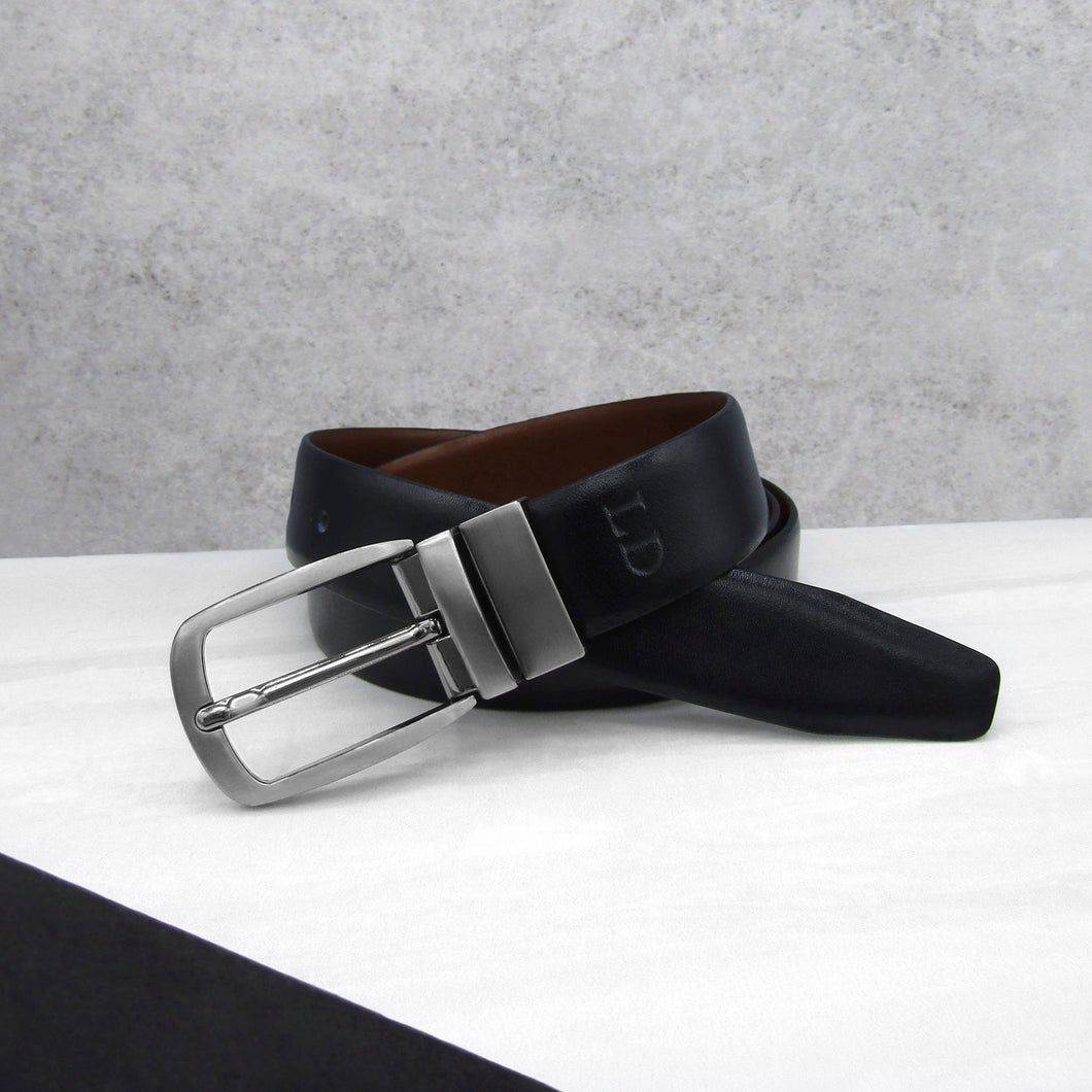 Personalised Hidden Initial Men's Reversible Leather Belt - PARKER&CO