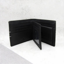 Load image into Gallery viewer, Personalised Men&#39;s Rfid Black Leather Bifold Wallet - PARKER&amp;CO