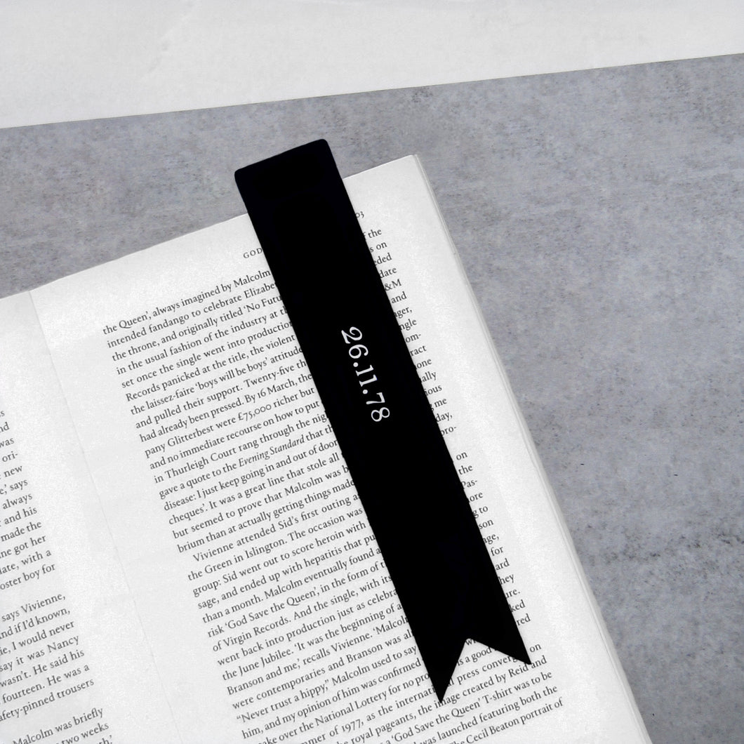 Handmade Personalised Special Date Leather Bookmark - PARKER&CO
