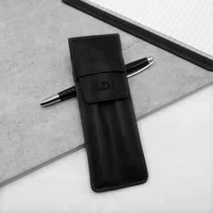 Personalised Leather Double Pen Holder - PARKER&CO