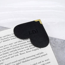 Load image into Gallery viewer, Handmade Special Date Personalised Leather Heart Corner Bookmark - PARKER&amp;CO