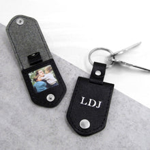 Load image into Gallery viewer, Handmade Personalised Leather Photo Keyring Case - PARKER&amp;CO