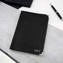 Load image into Gallery viewer, Personalised Metallic Edge Leather A5 Journal With Refillable Lined Notepad - PARKER&amp;CO
