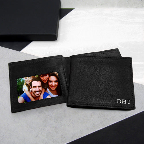 Handmade Personalised Men's RFID Leather Photo Billfold Wallet - PARKER&CO