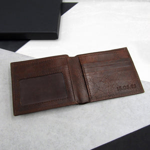 Handmade Personalised Men's RFID Leather Photo Billfold Wallet - PARKER&CO