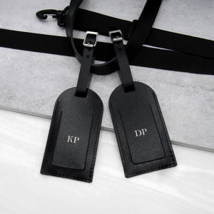 Couples Handmade Personalised Leather Luggage Tag Set - PARKER&CO
